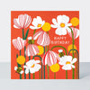 Paper Petals - Happy Birthday Card - Paper Cut Petals & Seed Heads