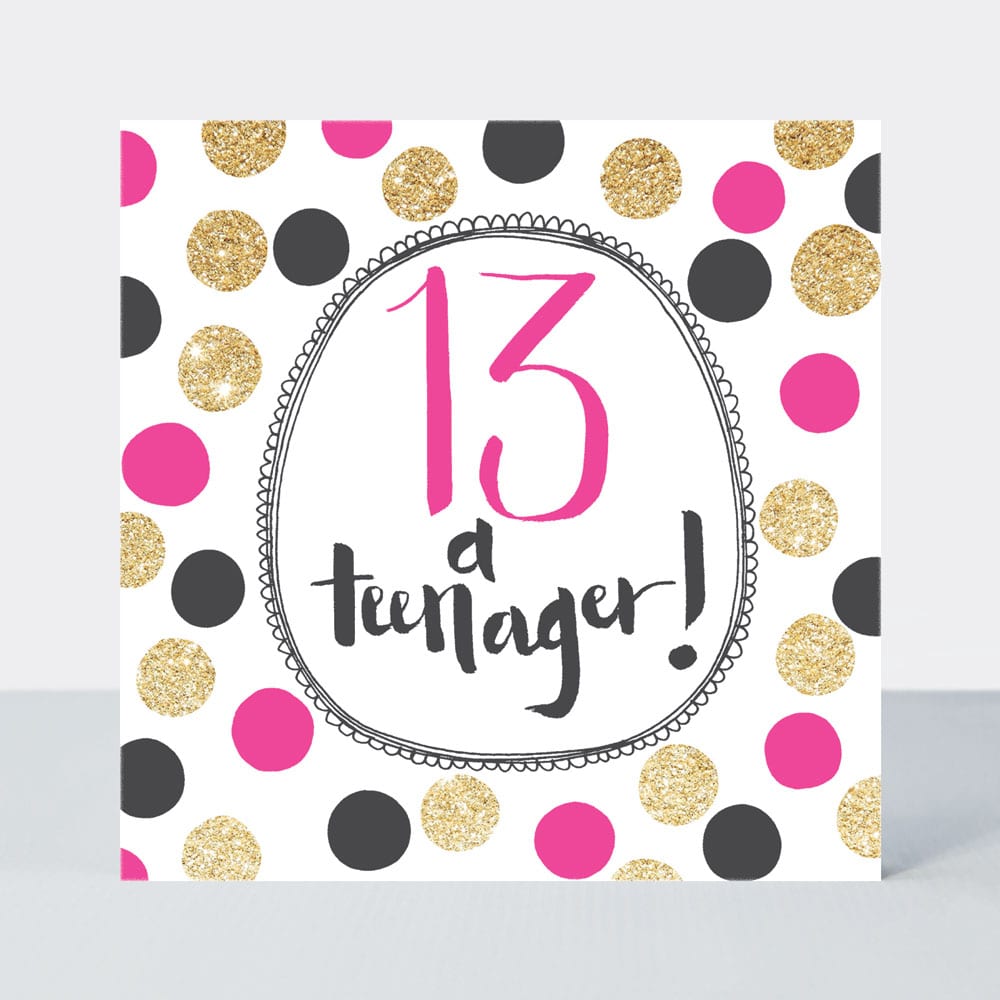 Pink Fizz - 13th Birthday  - Birthday Card