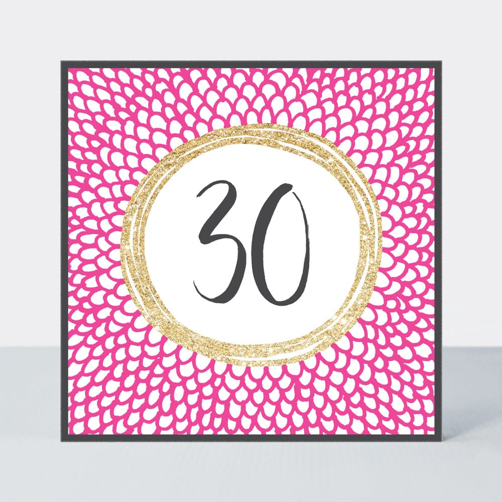 Pink Fizz - 30th Birthday  - Birthday Card
