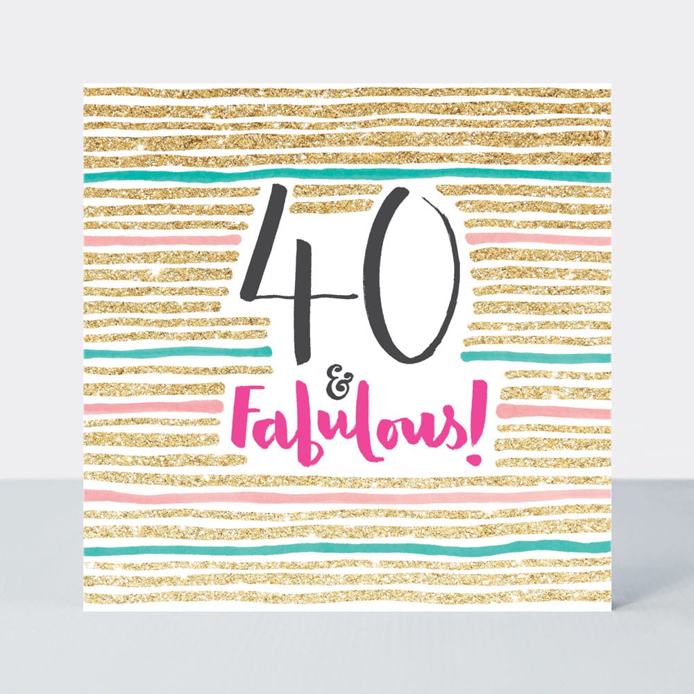 Pink Fizz - 40th Birthday  - Birthday Card