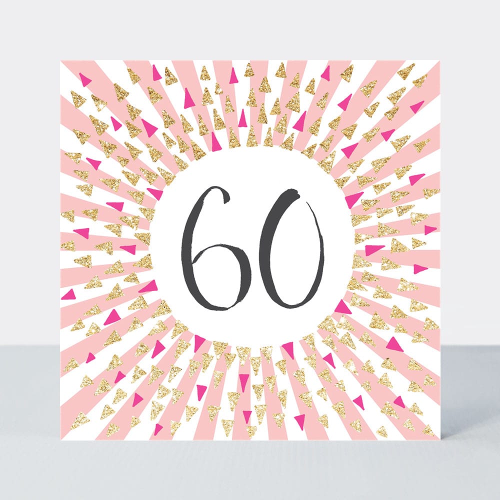 Pink Fizz - 60th Birthday  - Birthday Card
