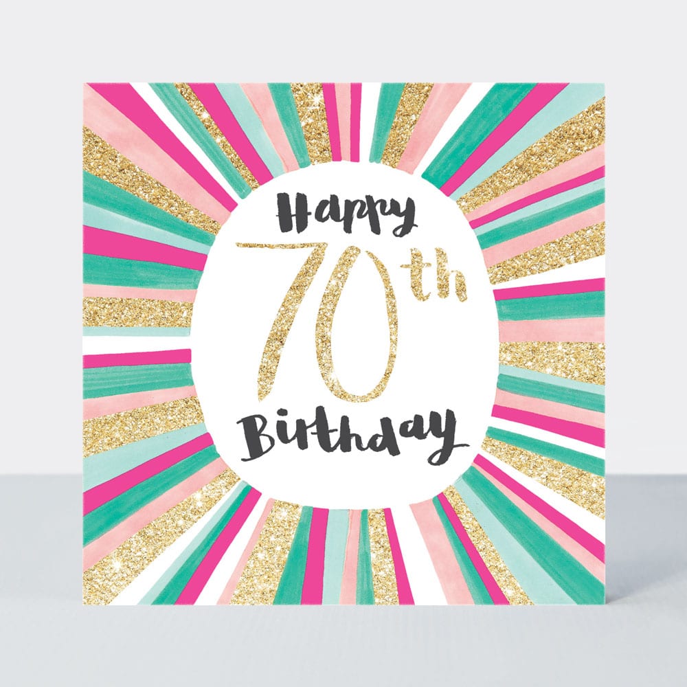 Pink Fizz - 70th Birthday  - Birthday Card