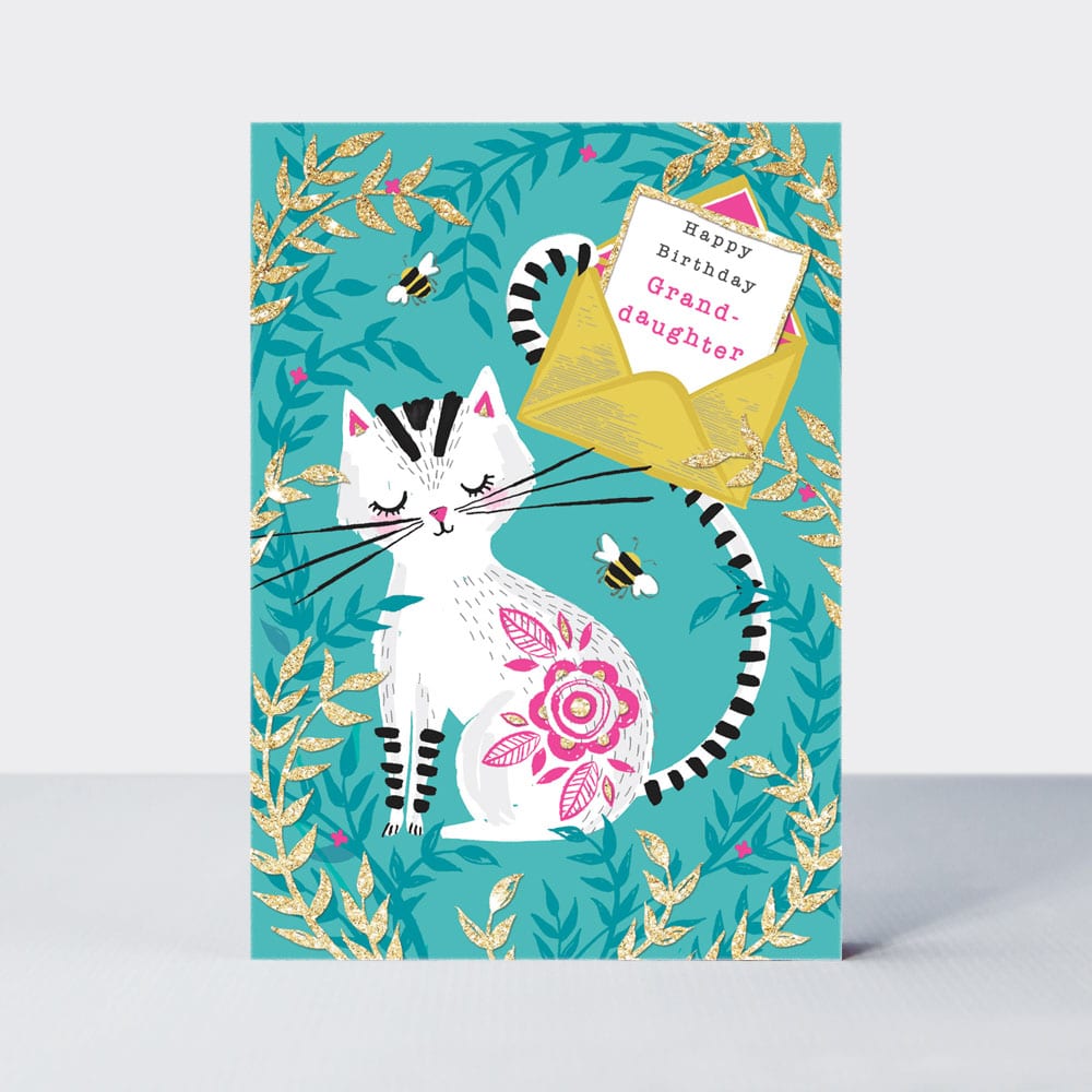 Piccolo - Birthday Granddaughter Cat  - Birthday Card