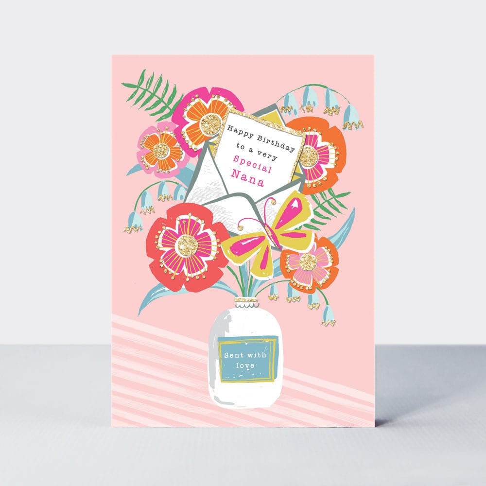 Piccolo - Birthday Nanna Floral  - Birthday Card