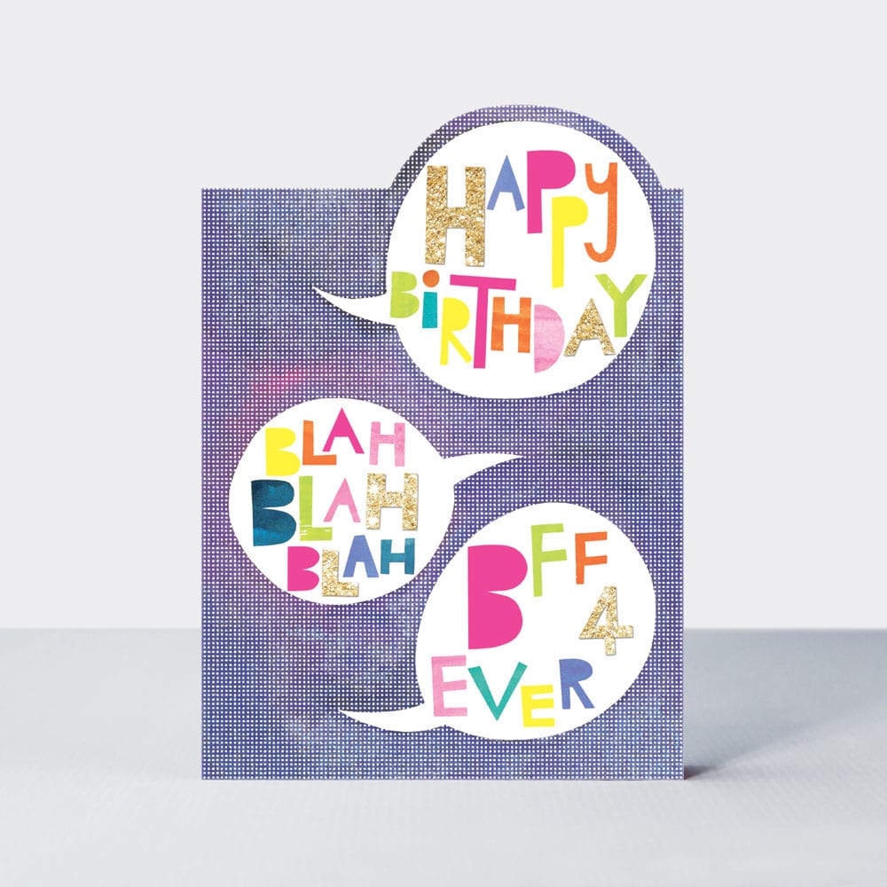 POW WOW - Blah Blah Blah BFF 4Ever  - Birthday Card