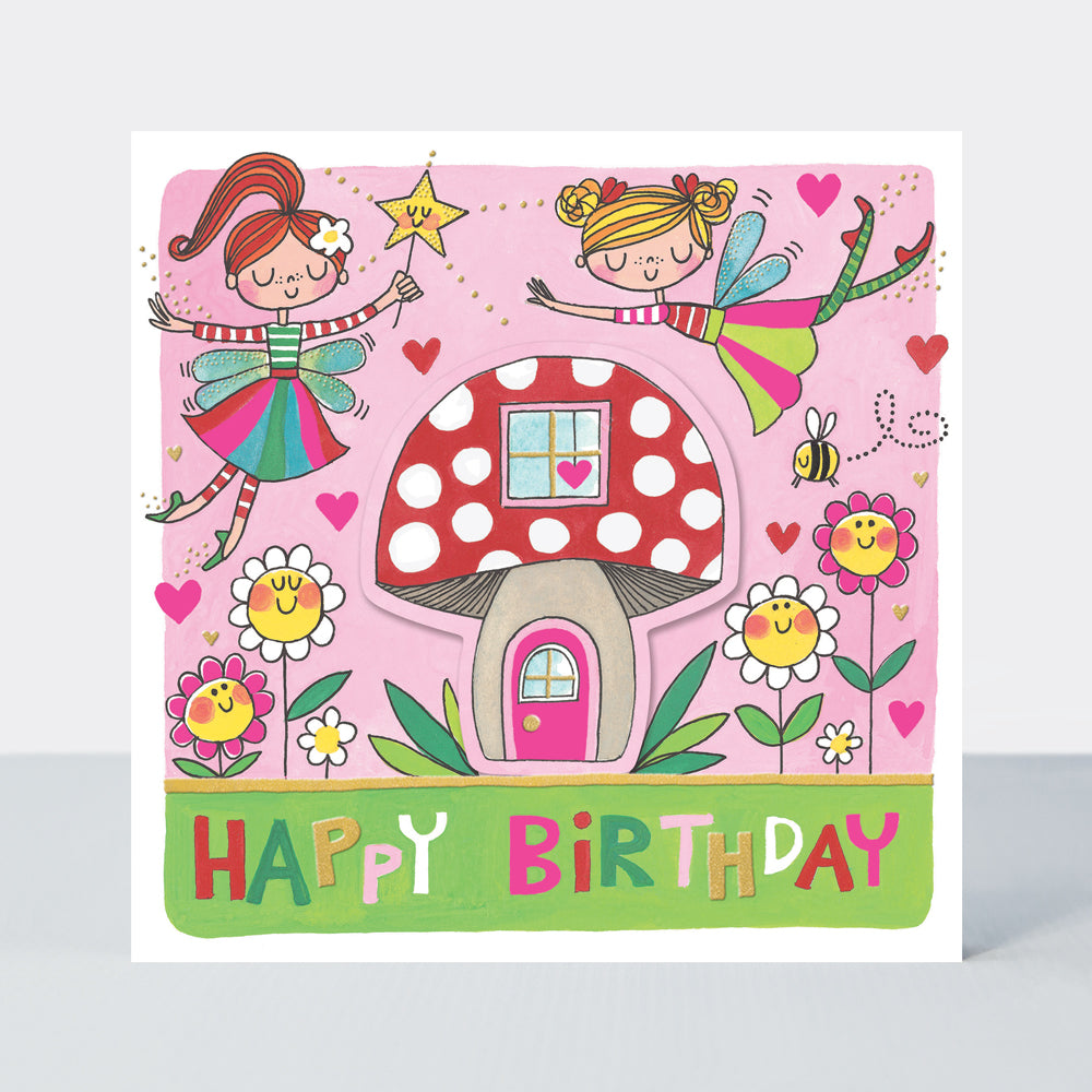 Rhubarb - Happy Birthday/Fairies & Toadstool - birthday card