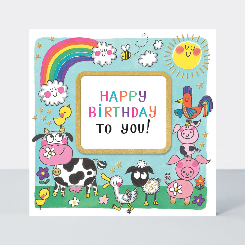 Rhubarb - Happy Birthday To You/Farm Animals- birthday card