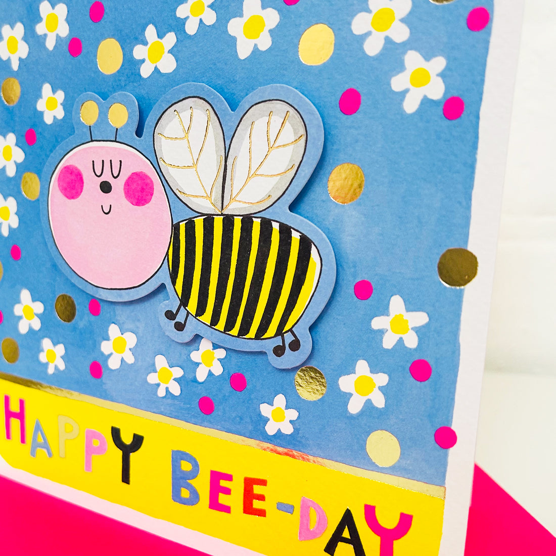 Rhubarb - Happy Bee-day/Bee- birthday card