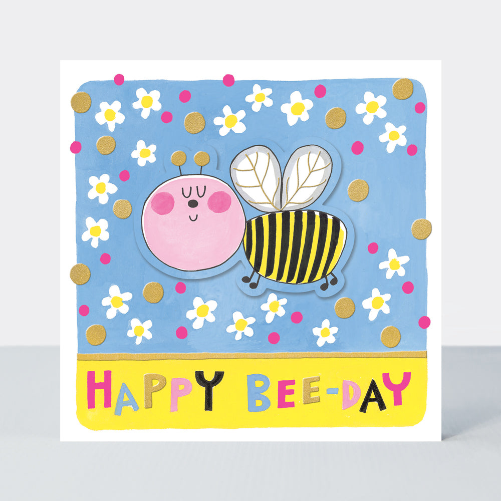 Rhubarb - Happy Bee-day/Bee- birthday card