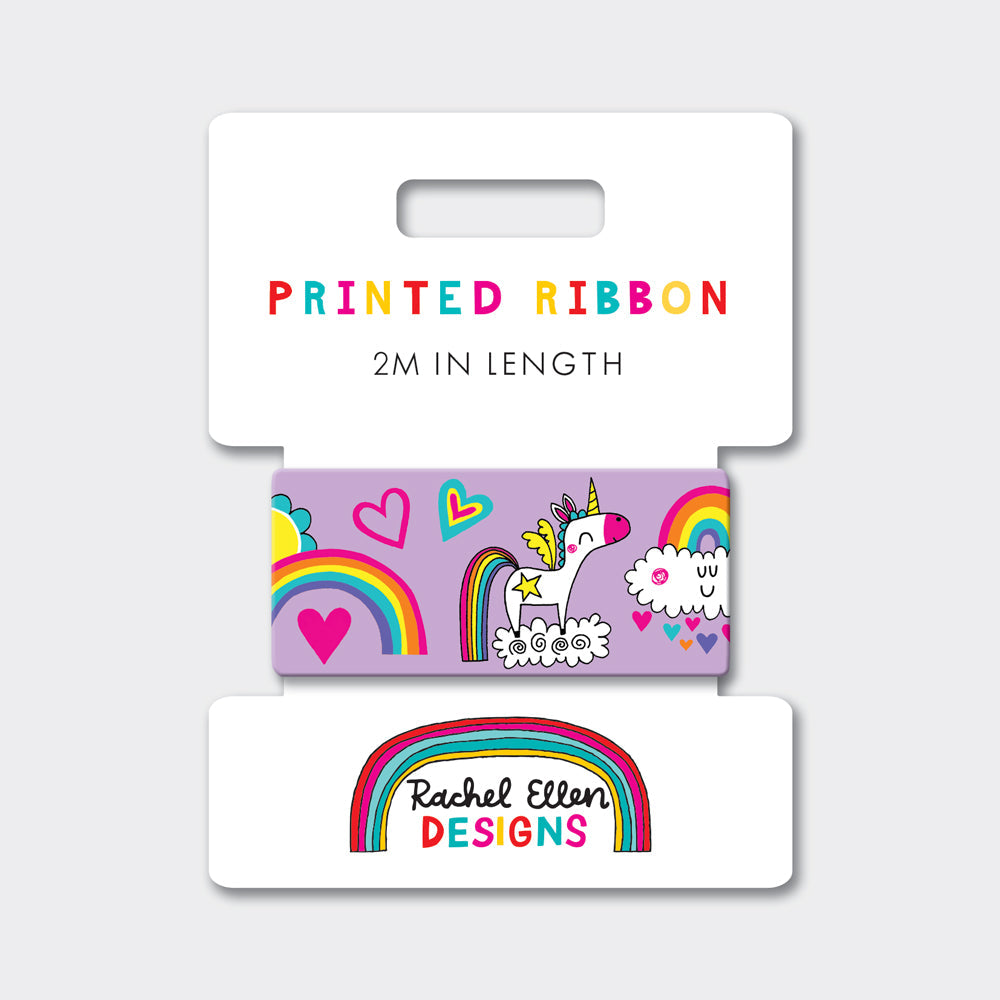 Printed Gift Wrapping Ribbon - Unicorns