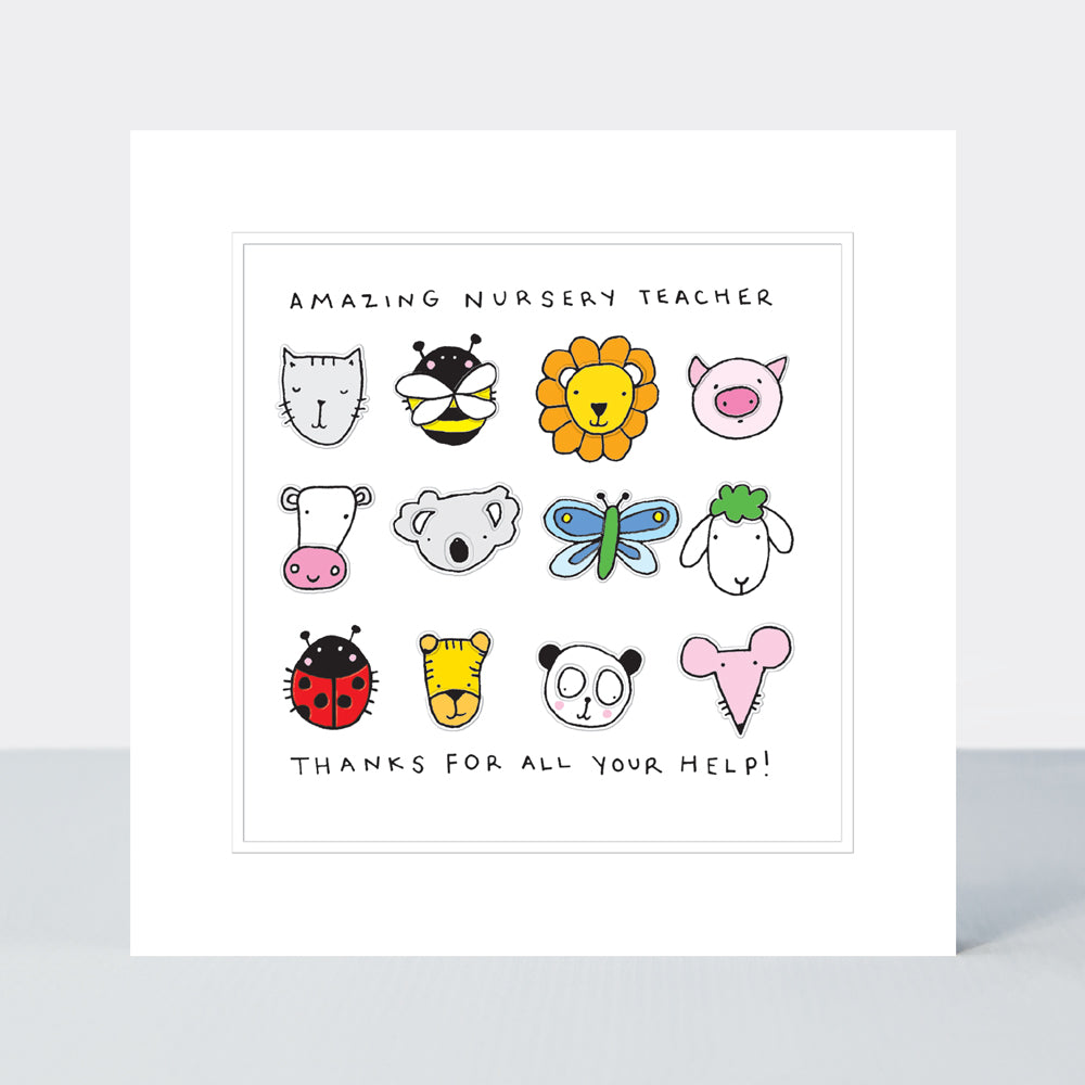 Pocket Rocket - Nursery Teacher - Greetings Card