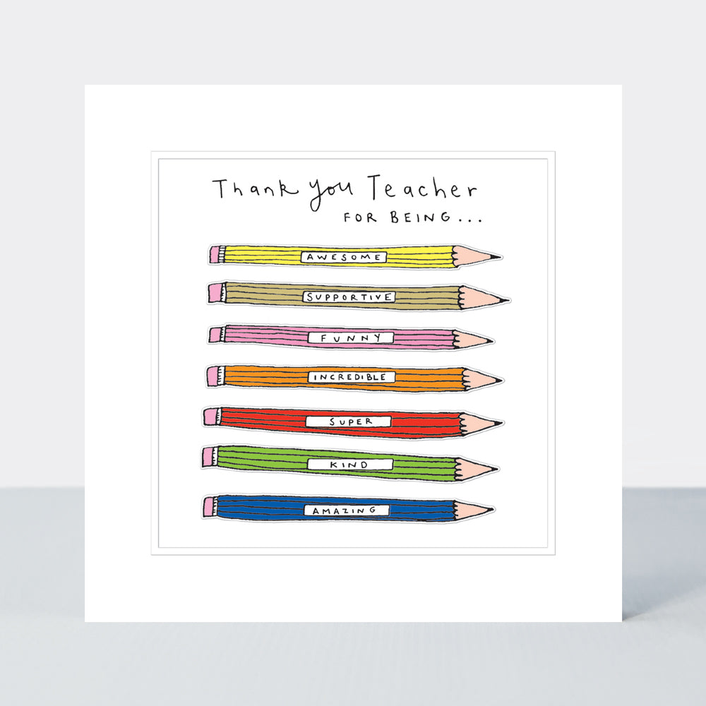 Pocket Rocket - Thank You Teacher - Greetings Card