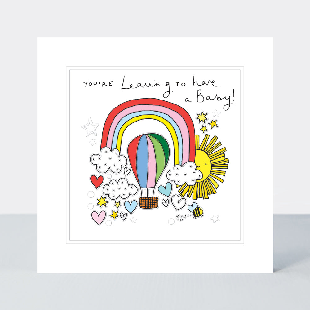 Pocket Rocket - Leaving To Have A Baby Card - Hot Air Balloon