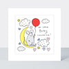 Pocket Rocket - On Your Baby Shower Card - Mouse On The Moon