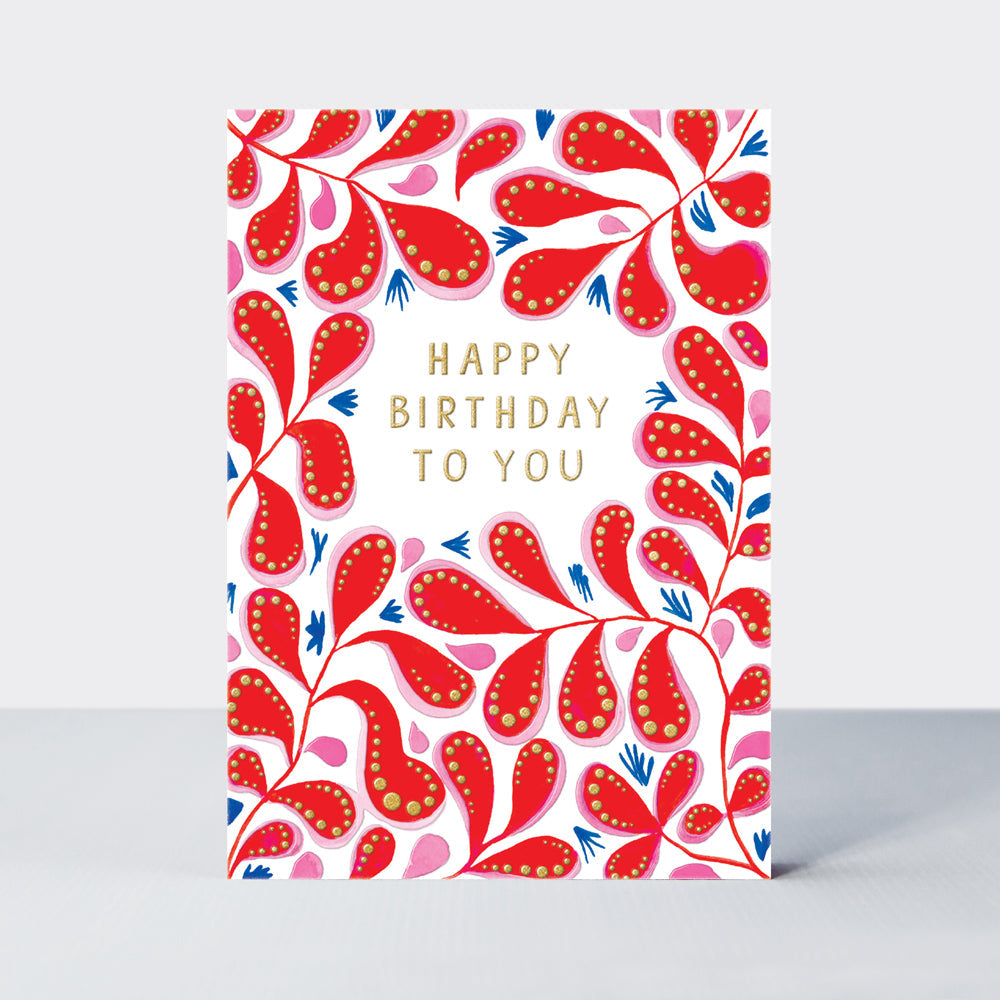 Saffron - Happy Birthday To You Birthday Card