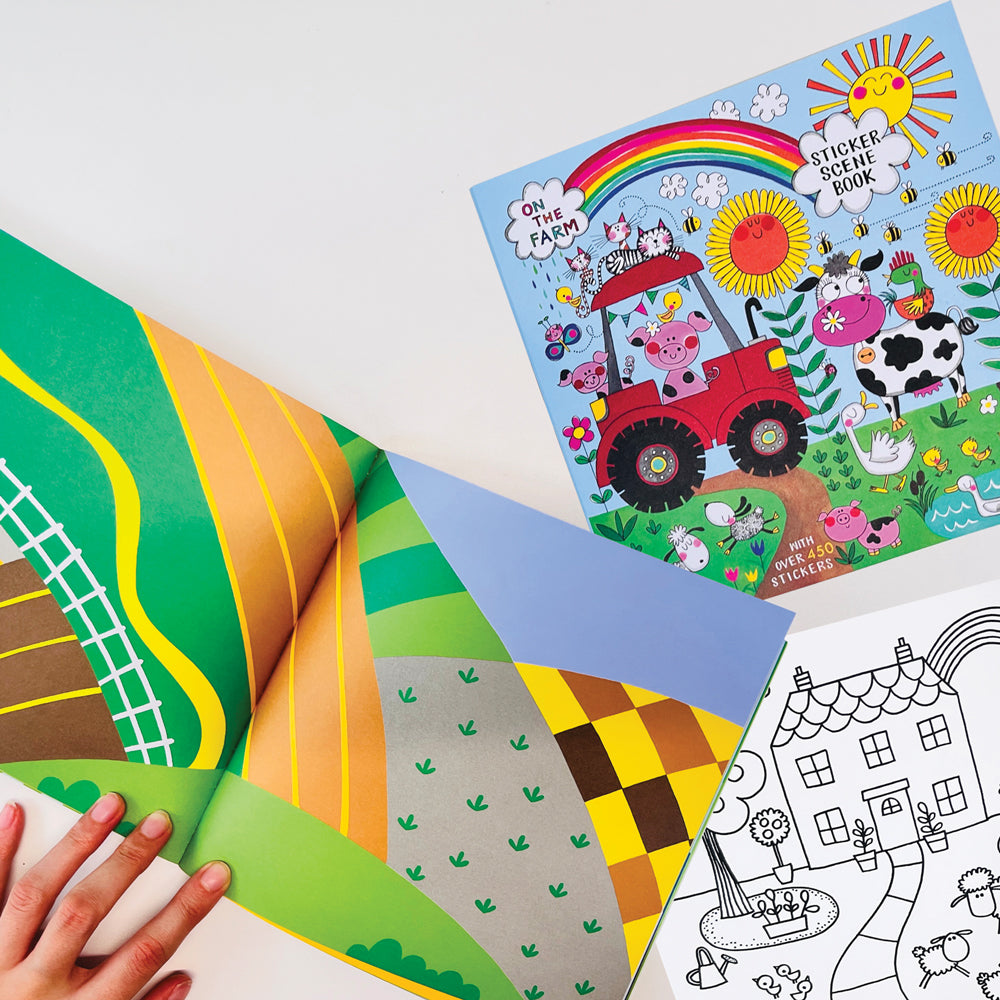 Sticker Scene and Colouring Activity Book - On The Farm