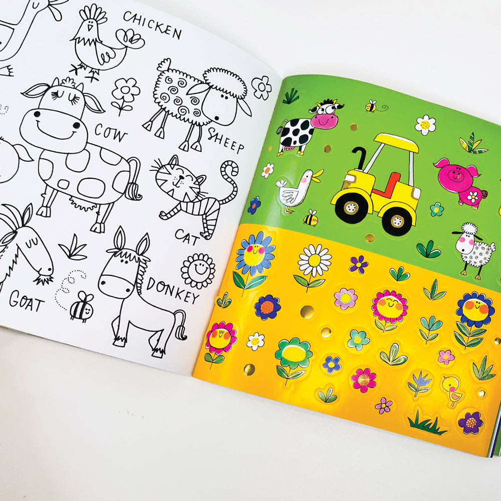 Sticker Scene and Colouring Activity Book - On The Farm