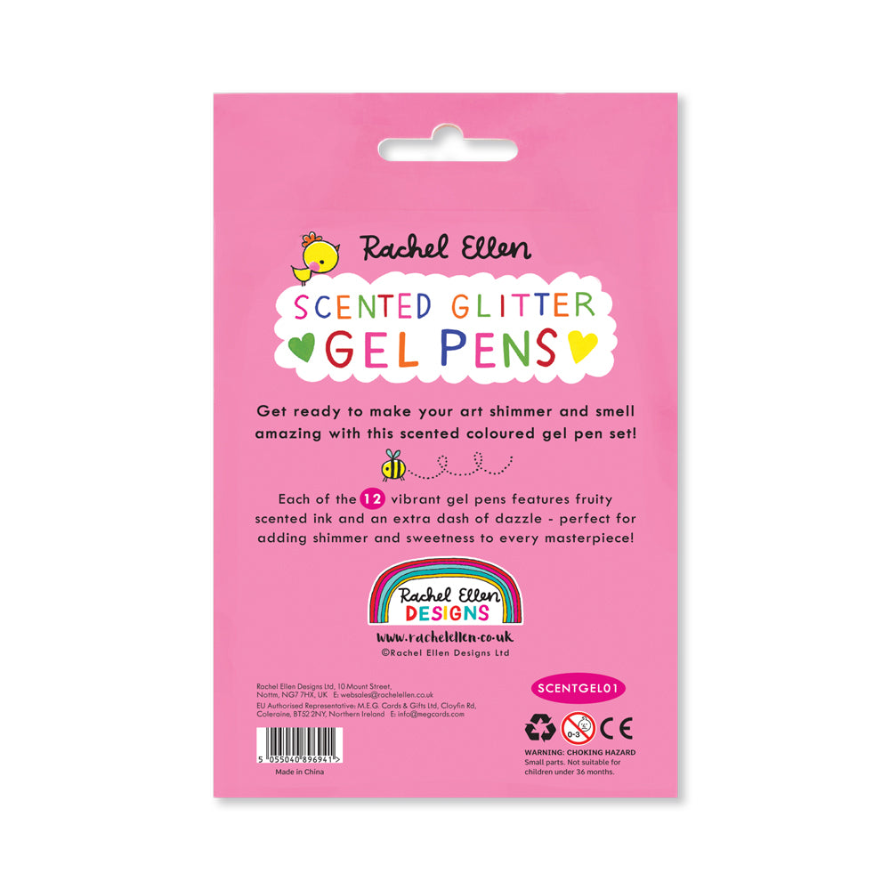 Scented Glitter Gel Pens - Unicorn &amp; Rainbow