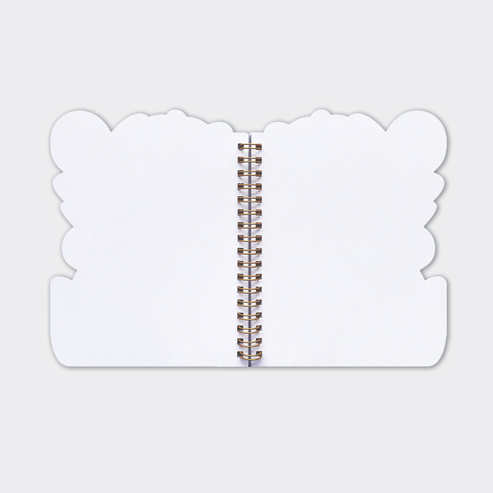 Ballerina Shaped Wire Bound Notebook | Gold Foil &amp; "Notes"