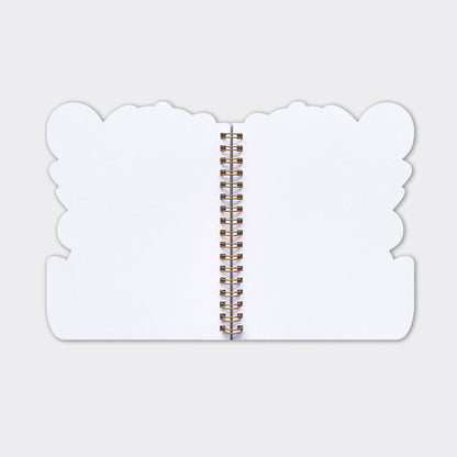 Ballerina Shaped Wire Bound Notebook | Gold Foil &amp; "Notes"