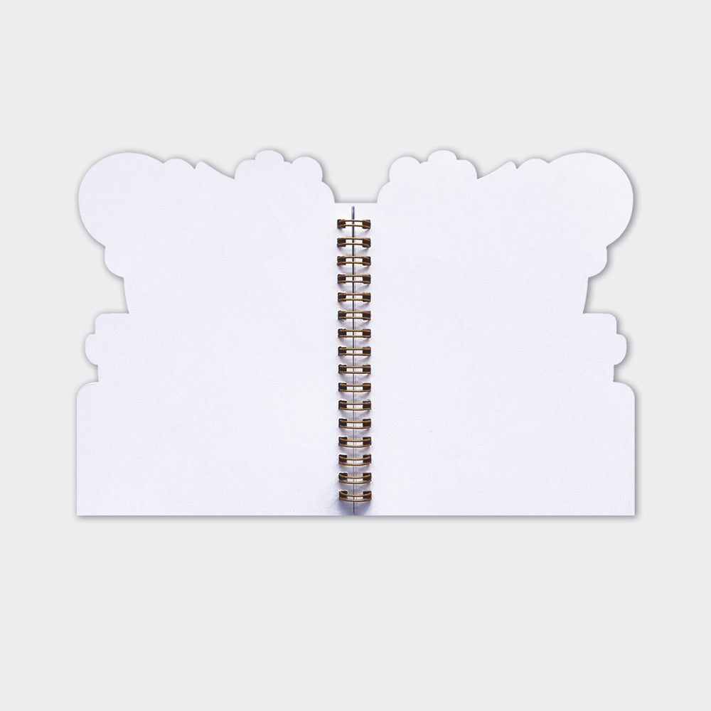 Footballer Shaped Wire Bound Notebook | Gold Foil &amp; "Notes &amp; Plans"