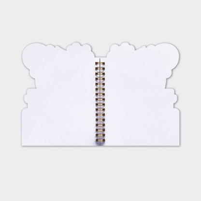 Footballer Shaped Wire Bound Notebook | Gold Foil &amp; "Notes &amp; Plans"