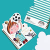 Footballer Shaped Wire Bound Notebook | Gold Foil & "Notes & Plans"