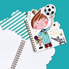 Footballer Shaped Wire Bound Notebook | Gold Foil & "Notes & Plans"