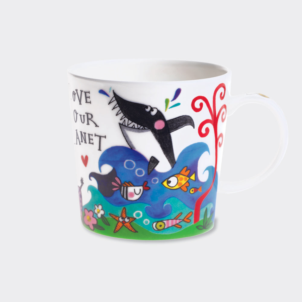 Boxed Bone China Mug - Love Our Planet - Animals