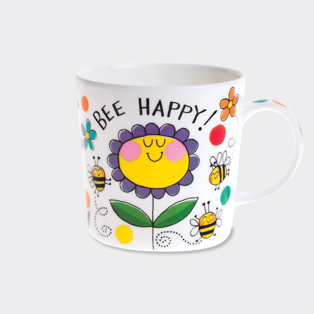 Boxed Bone China Mug - Bee Happy!