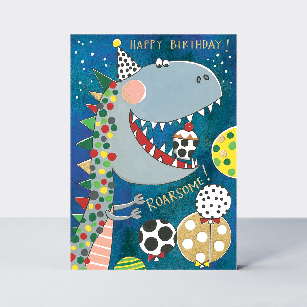 Spot - H Birthday Roarsome Dinosaur  - Birthday Card