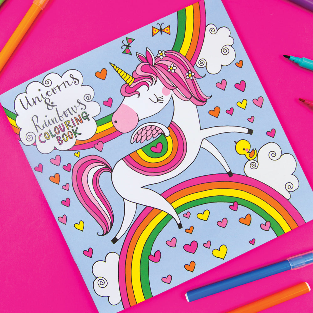 Unicorns &amp; Rainbows Colouring Book