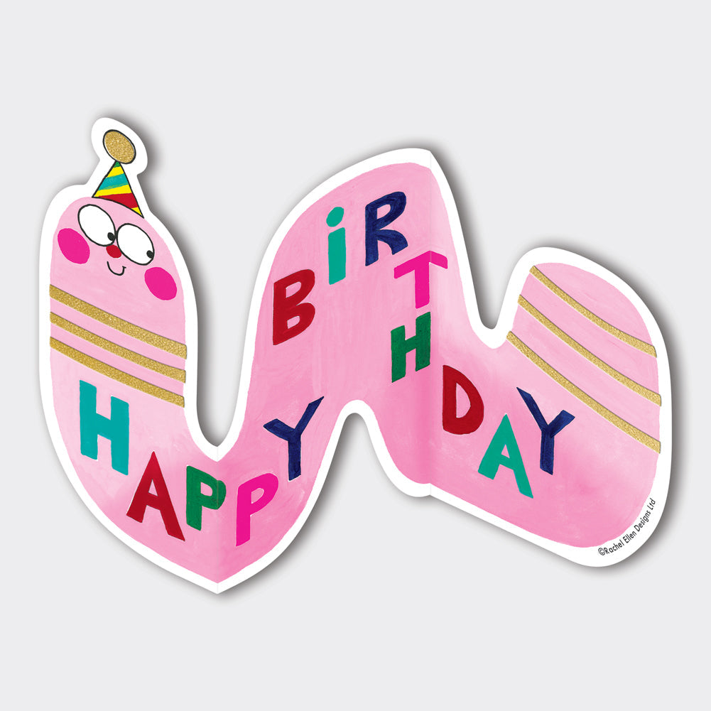 Squiggles - Happy Birthday/Worm Birthday Card