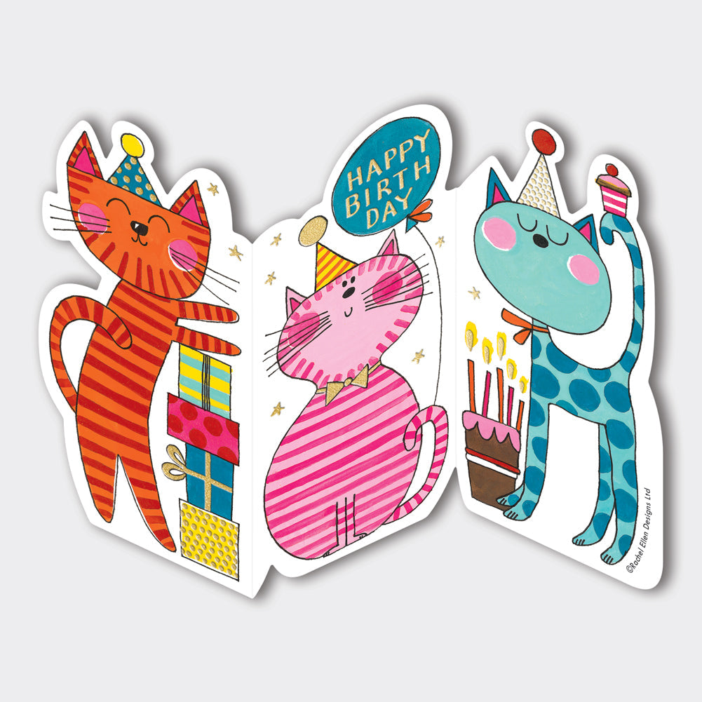 Squiggles - Happy Birthday/Cats Birthday Card
