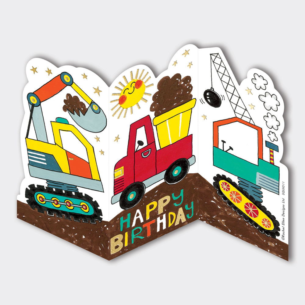 Squiggles - Happy Birthday/Diggers Birthday Card