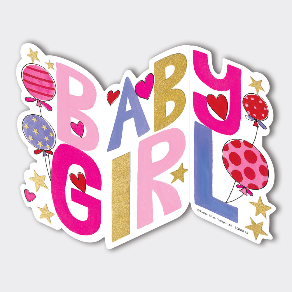 Squiggles - Baby Girl/Text Card