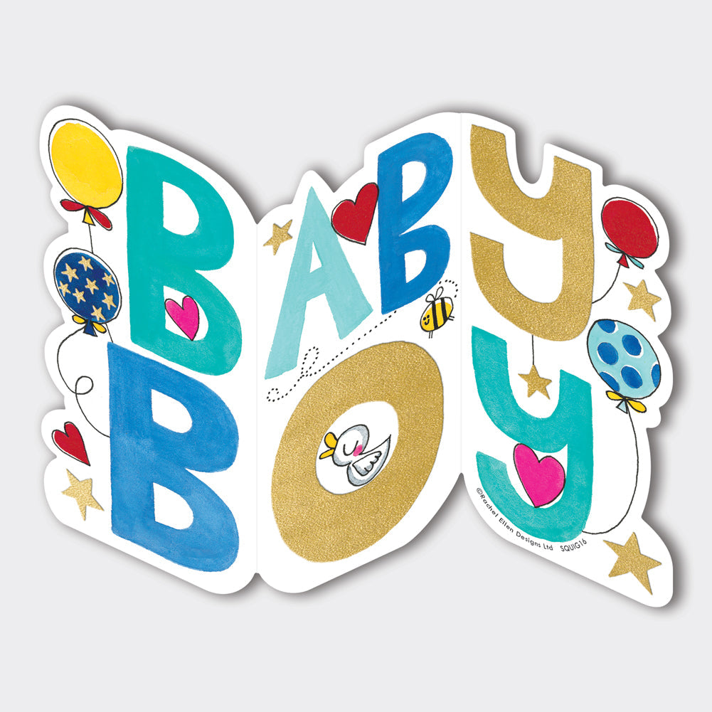 Squiggles - Baby Boy/Text Card