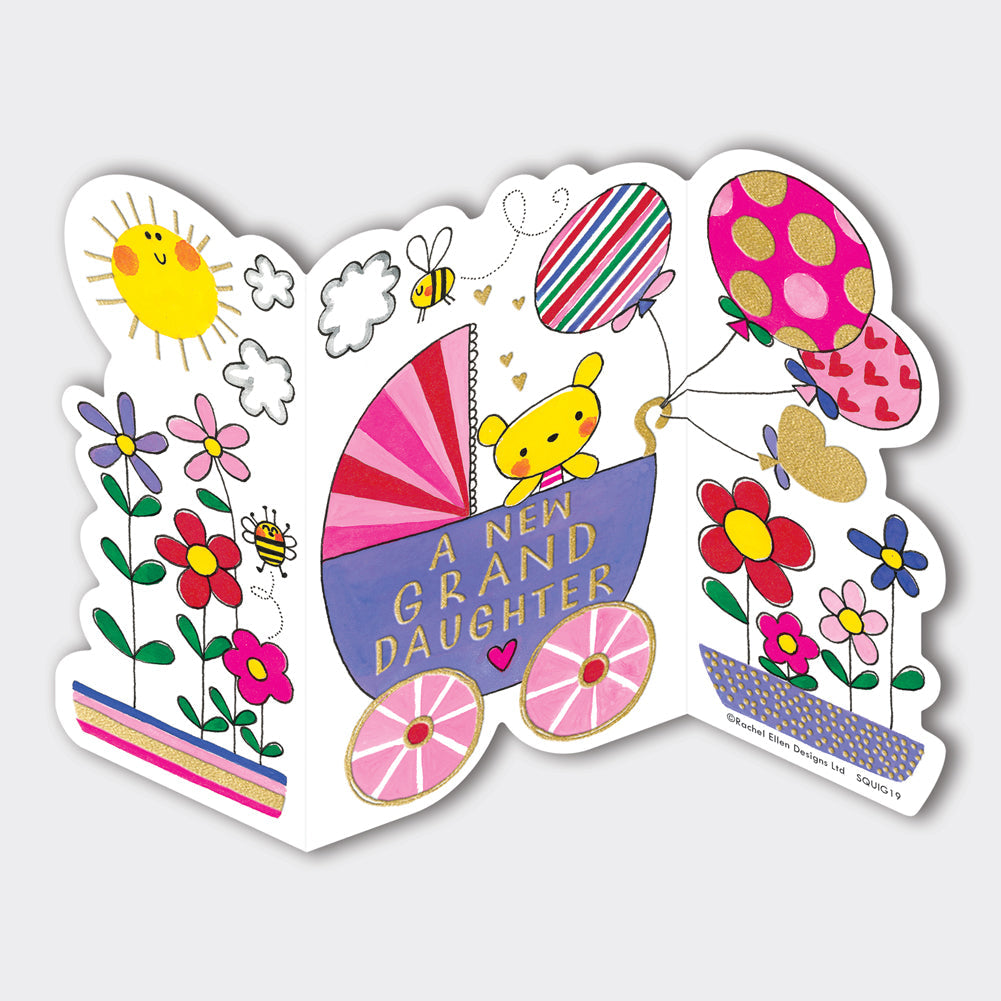 Squiggles - New Granddaughter/Pram Card