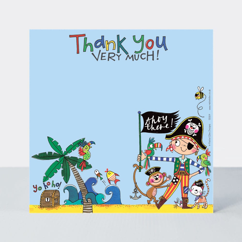 Pirate Thank You Note Cards (Pack of 8)