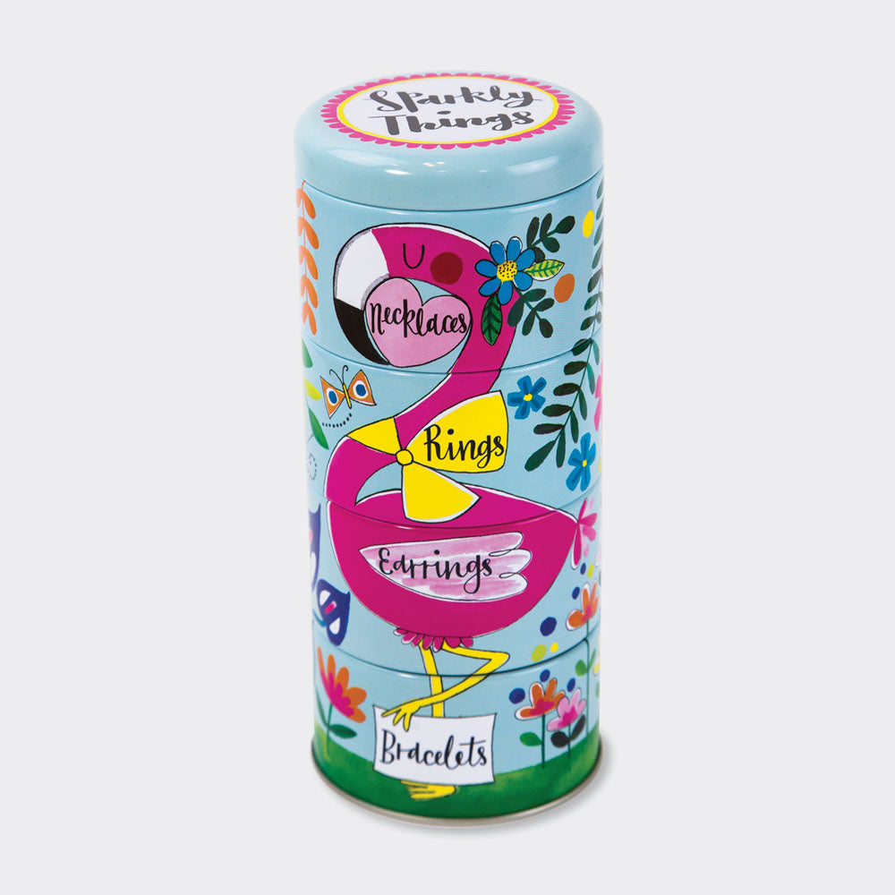 Stacking Tins ‐ Sparkly Things/Flamingo
