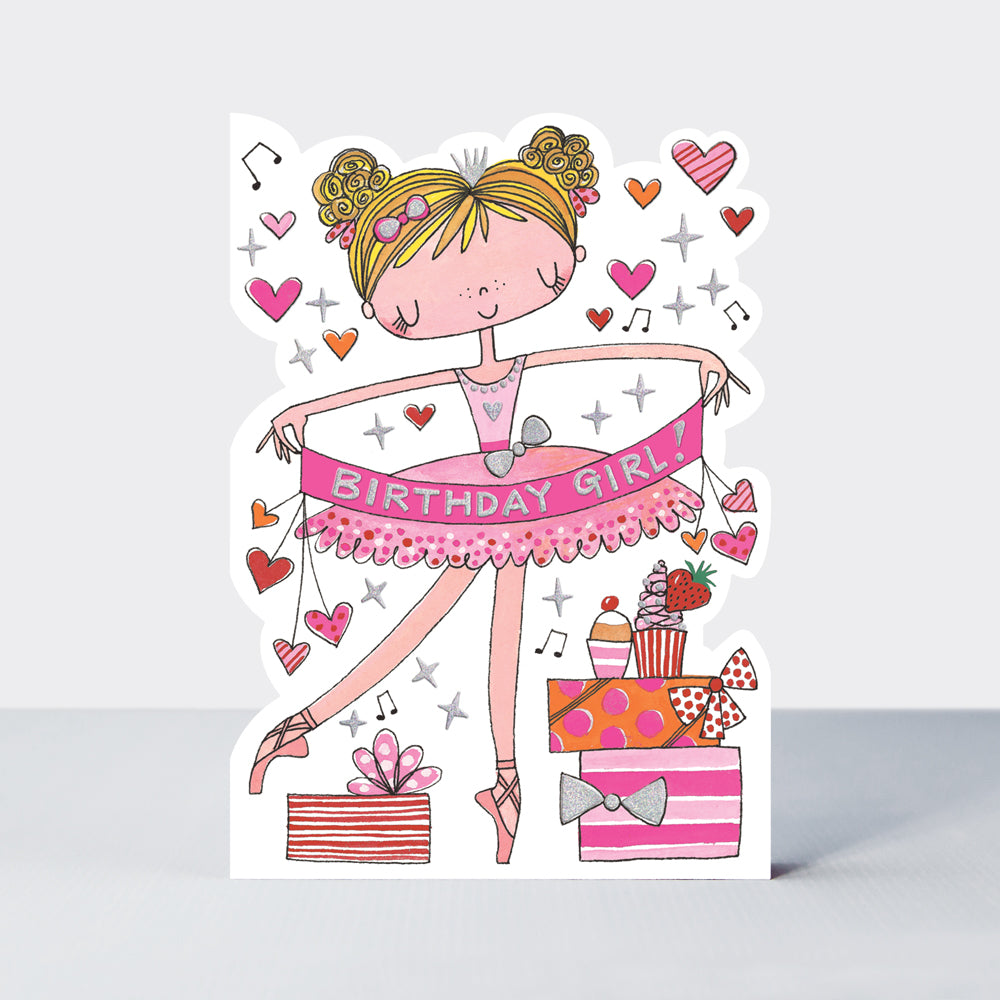 Star Jumps - Birthday Girl ballerina  - Birthday Card