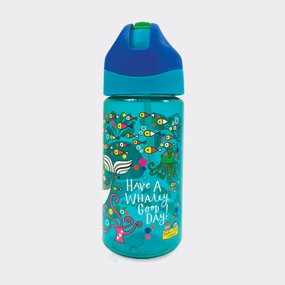 Drinks Bottle With Straw - Have A Whaley Good Day!