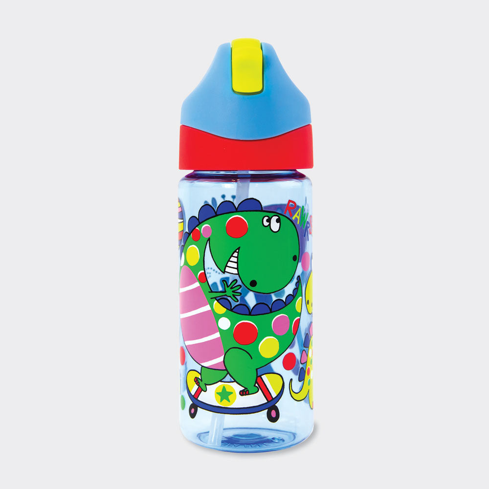 Drinks Bottle With Straw - Dinosaurs