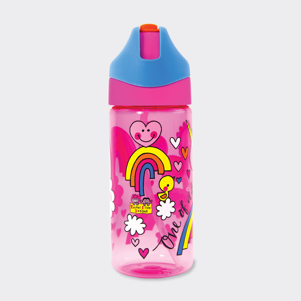 Drinks Bottle With Straw - One Of A Kind Unicorn