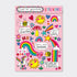 Just Be Yourself Sticker Book 4 Sheets of Shaped Stickers