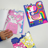 Magical Unicorn Die-Cut Colouring Book with Stickers