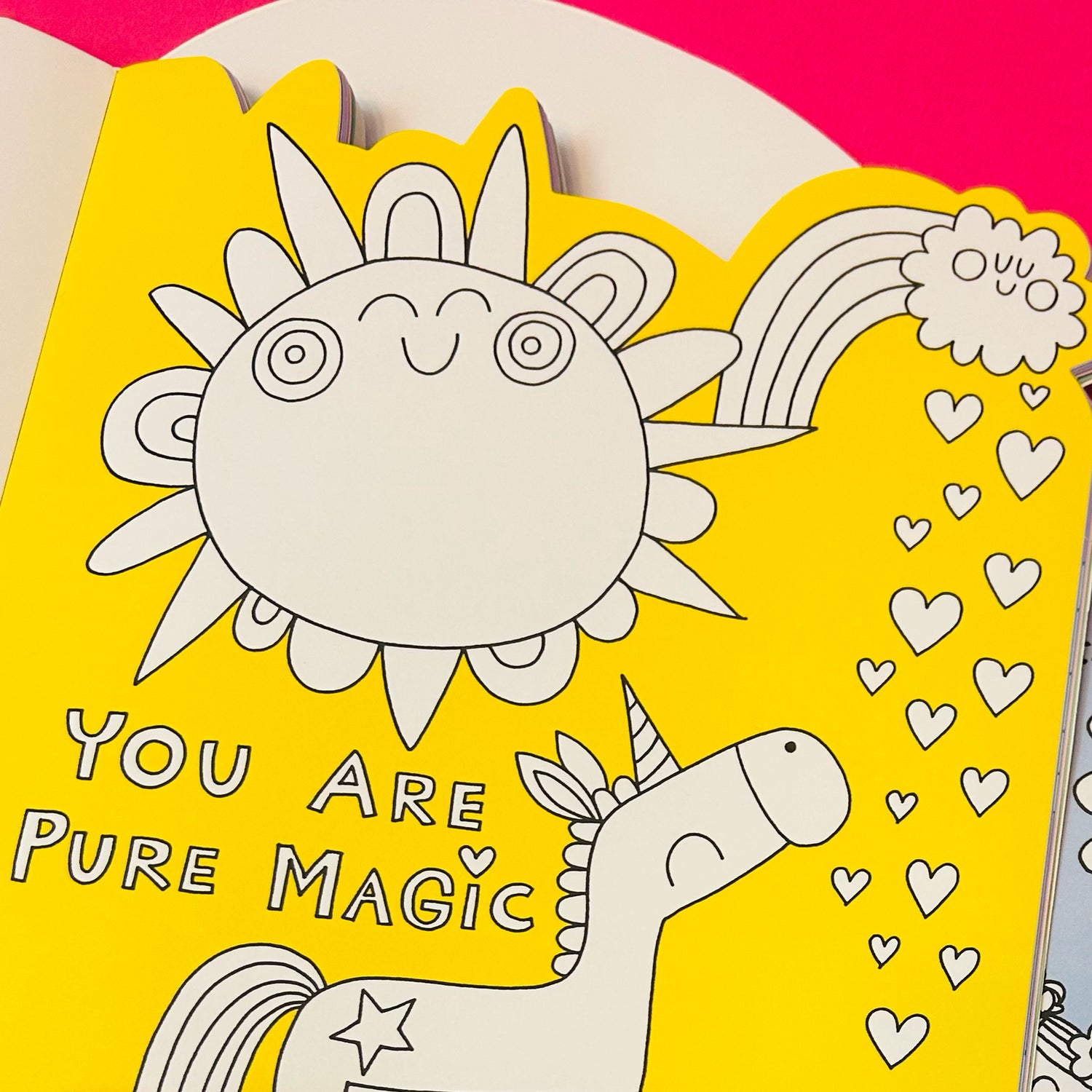 Magical Unicorn Die-Cut Colouring Book with Stickers