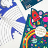 Cosmic Die-Cut Colouring Book with Stickers