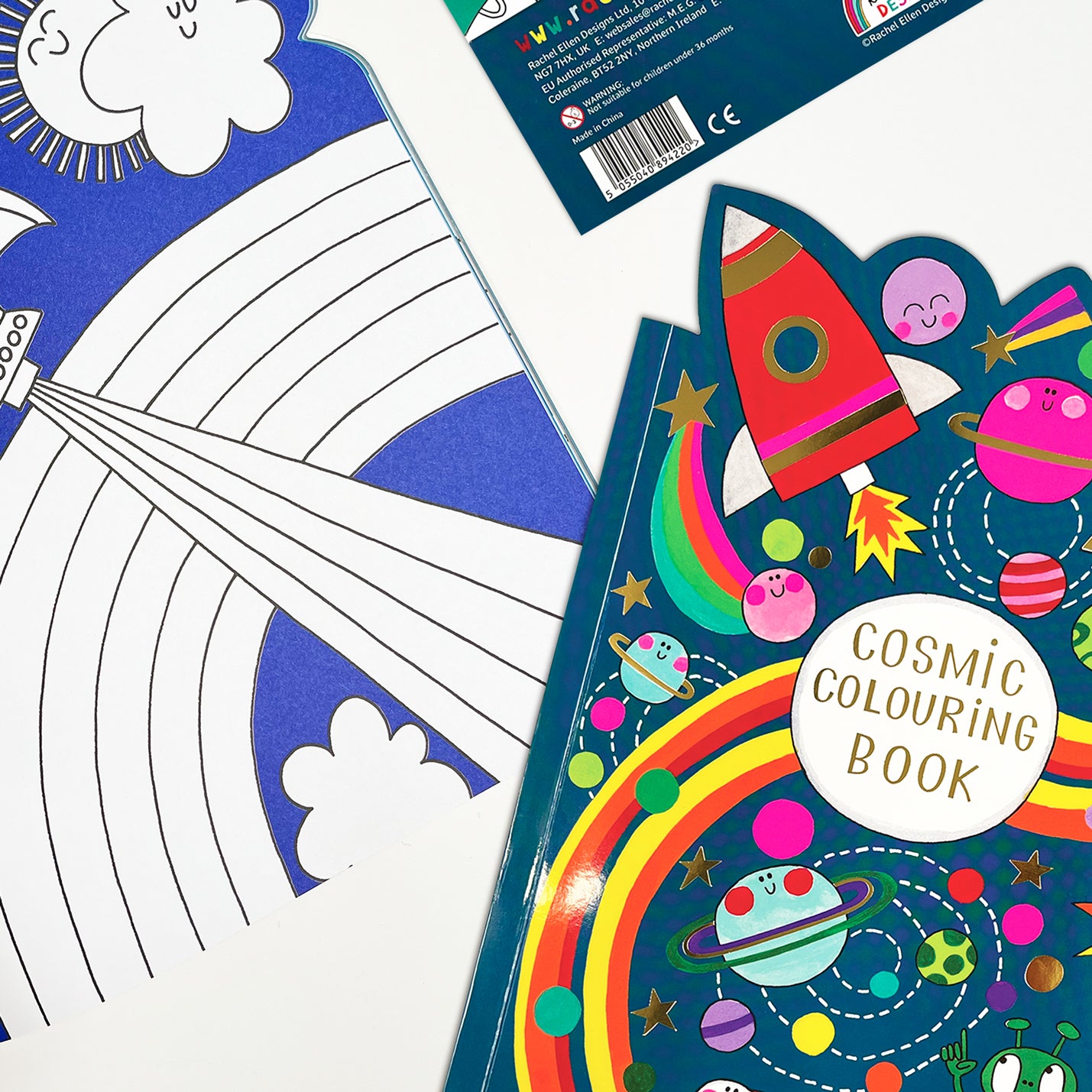 Cosmic Die-Cut Colouring Book with Stickers