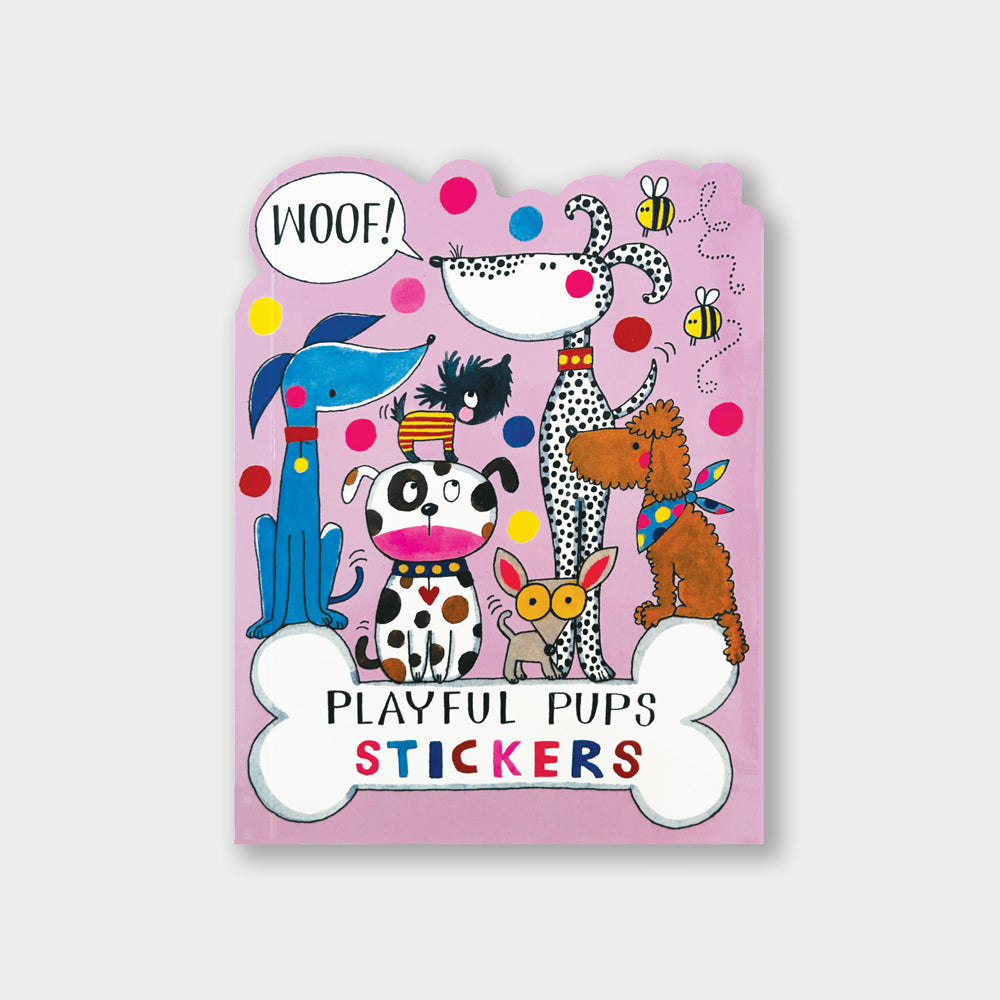 Die-Cut Sticker Book Playful Pups 8 Pages of Vibrant Stickers
